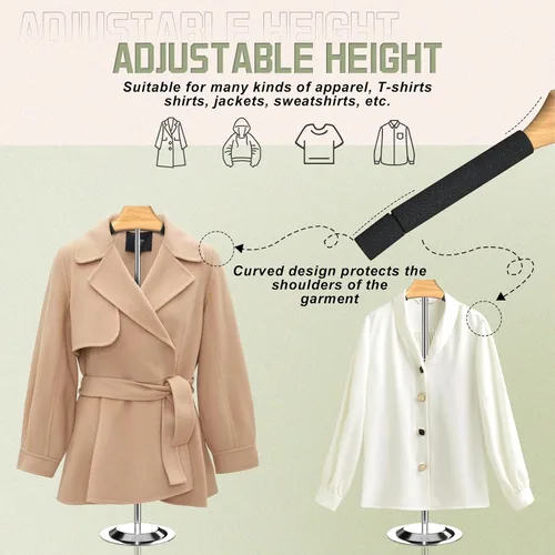 Miniatura 2 de Pantalla ajustable para camisetas para adultos para proveedores, soporte de hombro flexible de 18 a 31.1 pulgadas, soporte de hombro portátil