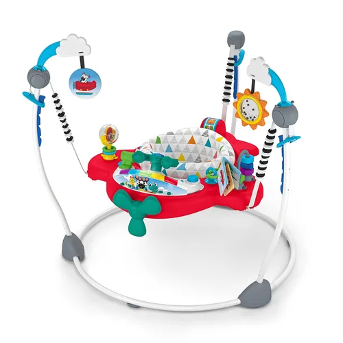 Baby Einstein Ocean Explorers Airplane Adventure Centro de actividades saltador interactivo 2 en 1 para bebé con luces a partir de 6 meses, peso