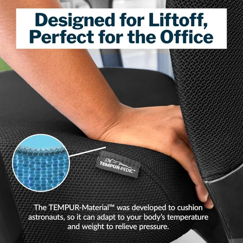 Miniatura 5 de Vari Tempur-Pedic Silla de oficina ergonómica – Silla de escritorio con respaldo de malla con soporte lumbar ajustable, reclinable, profundidad