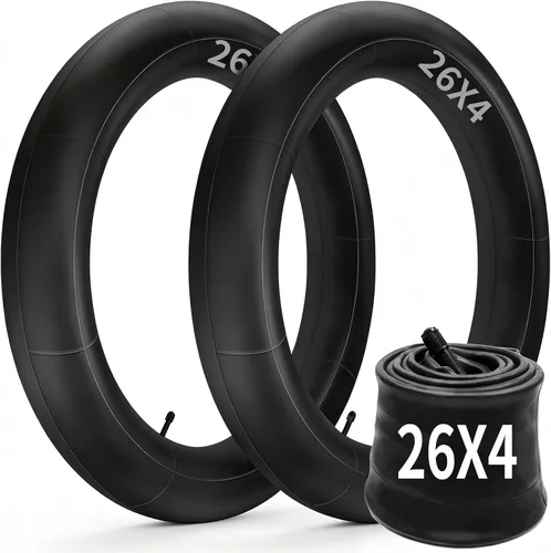 Miniatura 8 de 2 Pack of Fat Tire Bike Inner Tubes, 20/24/26 X4.0 Heavy Duty Bike Tube, Inner Tube with 32mm Schrader Valve for Snow Mountain Bike E-Bike