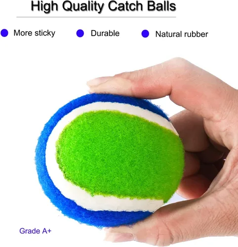 Miniatura 6 de Juego de pelota de captura para niños, juguetes de playa, juegos de lanzamiento y captura de césped en el patio trasero, versión mejorada, lanzar