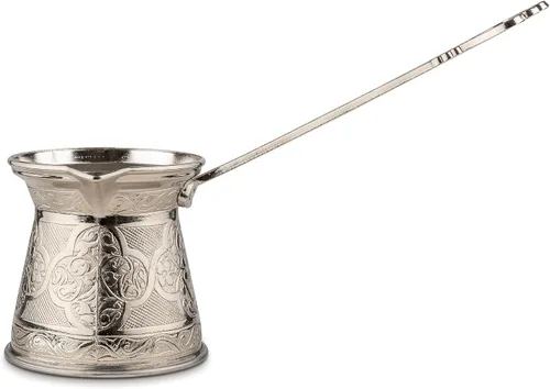 Miniatura 5 de Alisveristime Auténtica cafetera turca, hecha a mano Cezve/Ibrik, 3.14 pulgadas de ancho, 3.14 pulgadas de alto, 13.52 onzas ¡Mejora tu experiencia