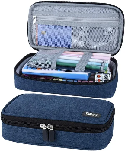 Miniatura 9 de Chelory Estuche para Lápices de Gran Capacidad, Bolsa Grande para Lápices, Estuche para Bolígrafos, Porta Lápices y Marcadores, Bolsa