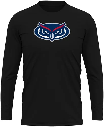 Miniatura 75 de Camisa deportiva de manga larga oficial de la NCAA Collegiate para hombre, colección negra con logotipo primario
