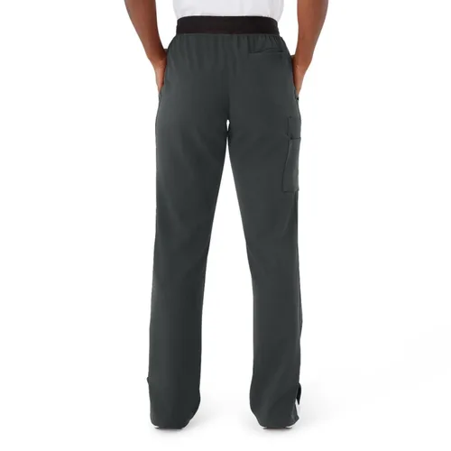 Miniatura 28 de ave. Varick - Pantalón médico de tiro medio para mujer, pierna recta, seis bolsillos, color azul caribeño, talla S
