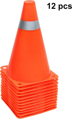 Miniatura 6 de Kiddie Play Conos para deportes 7" pequeños conos de fútbol para niños, paquete de 12 Mini conos naranjas para taladros, agilidad, entrenamiento