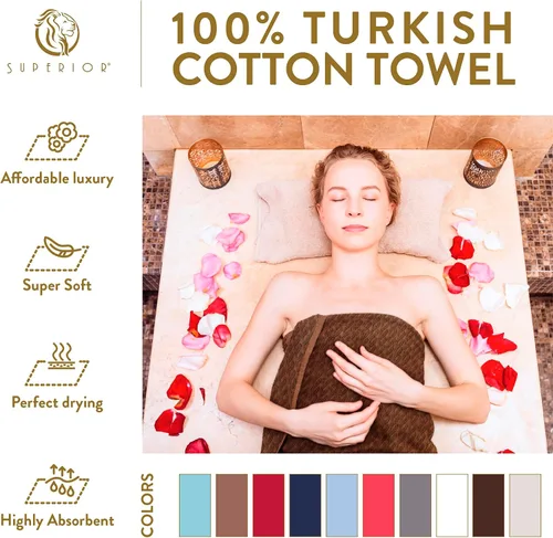 Miniatura 3 de Superior Juego de 4 toallas de baño de algodón turco jacquard sólido para adultos y niños, artículos esenciales de baño, ducha, spa, piscina, secado