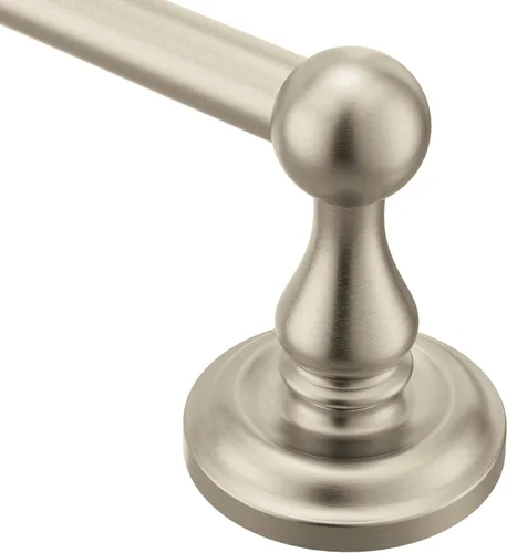 Moen Madison Collection BP6924BN - Toallero individual de baño de níquel cepillado de 24 pulgadas, para colgar en la pared, para manos o cuerpo