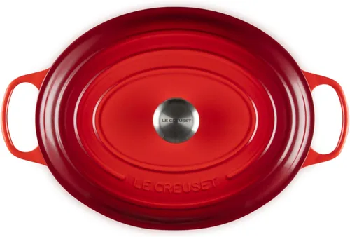 Miniatura 2 de Le Creuset Horno holandés ovalado de hierro fundido esmaltado, 9.5 cuartos de galón, Cereza Cerise
