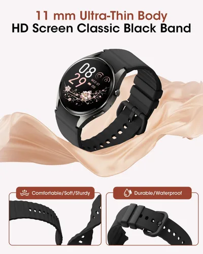 Miniatura 2 de Relojes inteligentes para hombres/mujeres, reloj inteligente Bluetooth de 1.26 pulgadas con monitor de frecuencia cardíaca, SpO2/sueño, más de 110