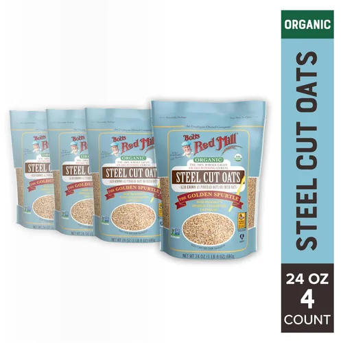 Miniatura 3 de Bob's Red Mill Avena cortada de acero orgánico, 24 onzas (paquete de 4)