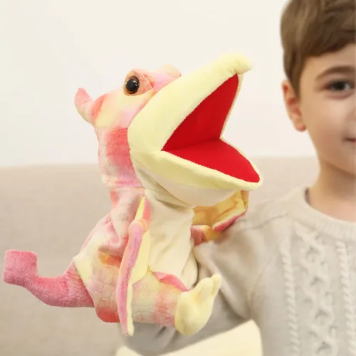Miniatura 7 de Marionetas de mano, marionetas para niños, marionetas de dinosaurio, juguetes de dinosaurio, marioneta de dinosaurio de peluche, marioneta de mano