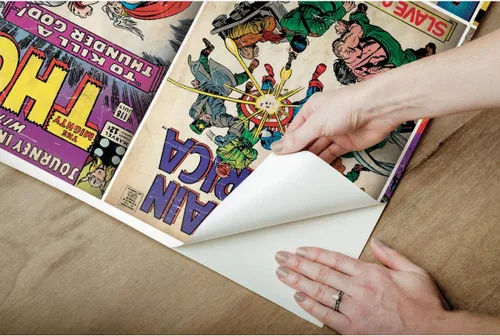 Miniatura 2 de RoomMates RMK11410M Marvel Comic Cover - Mural de papel tapiz para despegar y pegar, 10.5 pies x 6 pies