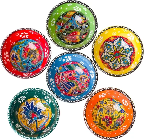 Miniatura 11 de BCS Juego de 6 cuencos de cerámica pequeños para inmersión, tabla de preparación de cocina y charcutería, plato de salsa de soja, platos decorativos
