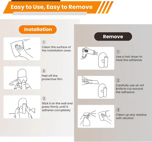 Miniatura 7 de Aikzik Ganchos adhesivos plateados resistentes, ganchos de pared para ducha, baño, toalla, abrigo, bata, ganchos de acero inoxidable para colgar