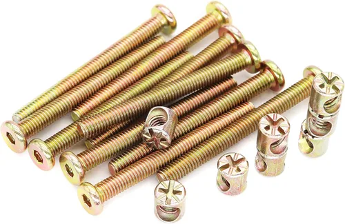 Miniatura 12 de Tornillos de repuesto para cuna de bebé, 50 piezas M6 x 1.575 in/1.969 in/2.362 in/2.756 in/3.150 in/3.150 in, tornillos hexagonales, tuercas
