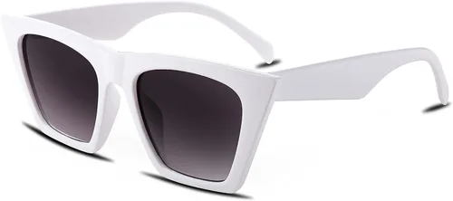 Feisedy B2473 Lentes de sol cuadrados, estilo vintage, punta tipo ojo de gato, para mujer