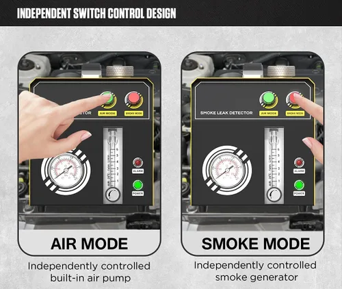 Miniatura 6 de Detector de fugas de humo EVAP, probador de fugas de vacío, modo humo/aire, probador de fugas de tubería de combustible, máquina de humo EVAP