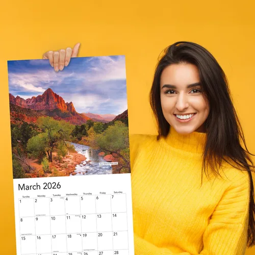 Miniatura 4 de Calendario de Parques Nacionales 2026 – Calendario de pared colgante de naturaleza, al aire libre con paseos por paisajes escénicos, planificador