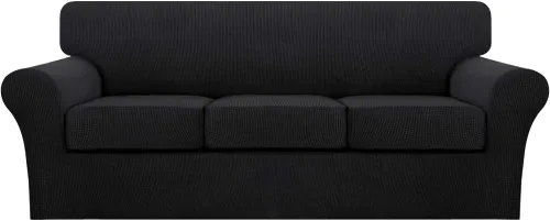 Miniatura 56 de Turquoize 2 fundas para sillas de sala de estar, funda de sofá con fundas de cojín individuales, funda de muebles para sillas (silla, beige biscotti)