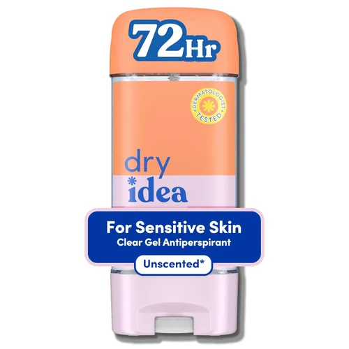 Dry Idea Gel Desodorante y Antitranspirante para Mujeres - Hipoalergénico para Piel Sensible, 2 Veces Más Protección contra el Sudor, 72Hr de