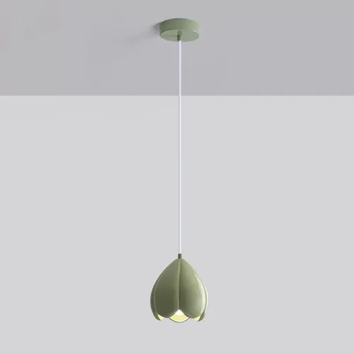 Miniatura 6 de Moderna lámpara colgante floral francesa de resina en forma de brote de flores Iluminación de isla de cocina de 59 pulgadas, mini lámpara de techo