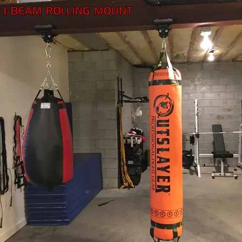 Miniatura 3 de Firstlaw Fitness I-Beam - Soporte para saco de boxeo con ruedas (Select - Negro - 3.5" - 7.0" de ancho I-Beam)