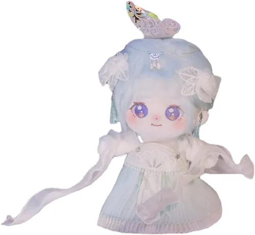 Miniatura 39 de niannyyhouse Muñeca de peluche de 7.9 in para niña, cuerpo de peluche humanoide, sin atributo, 8 pulgadas, cuerpo normal, ropa de vestir, regalos
