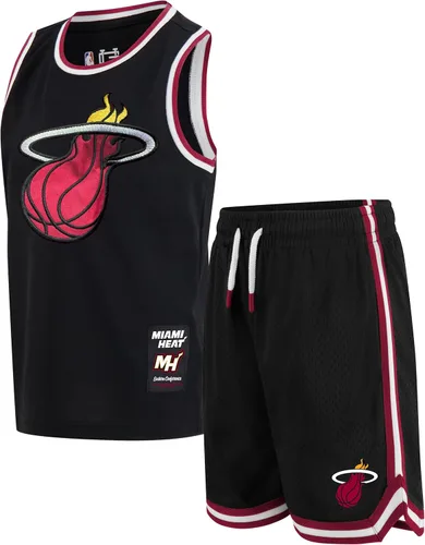 Ultra Game Conjunto de camiseta sin mangas y pantalones cortos de baloncesto oficial de la NBA para niños Negro