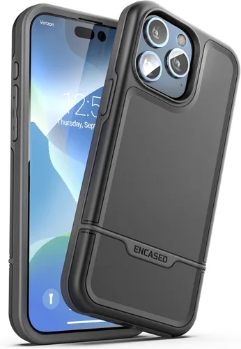 Miniatura 29 de ENCASED Funda a prueba de golpes compatible con iPhone 14, funda ultra protectora resistente para teléfono, serie Rebel (negro)