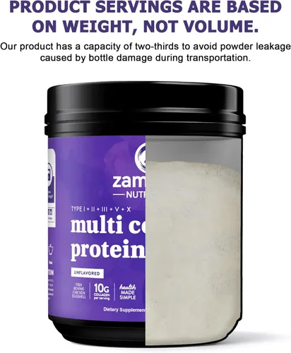 Miniatura 8 de Polvo de proteína de colágeno múltiple sin sabor, 60 porciones, mezcla premium de carne de res alimentada con pasto, pollo, pescado silvestre