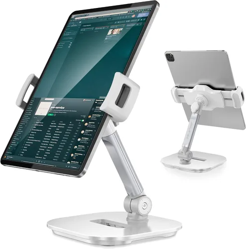 AboveTEK Soporte de escritorio mejorado para tableta, soporte giratorio de 360° para tablet y teléfono para cualquier pantalla de 4.7 a 13.5