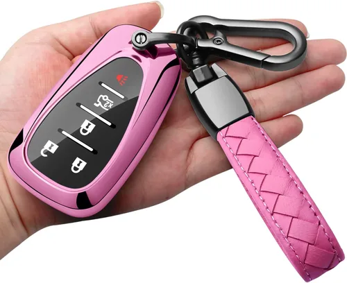 Miniatura 10 de Funda para llavero Chevrolet con llavero de TPU suave, protección completa, compatible con Chevrolet 2016-2025 Chevy Malibu Camaro Cruze Traverse