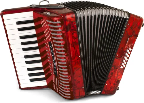 Miniatura 3 de Hohner Acordeones 1303-RED 12 Bajos Acordeón de Piano de Nivel Inicial (Rojo)