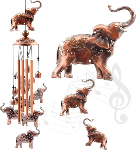 Miniatura 9 de Ukulork Campanas de Viento para Exterior en Oferta, Campana de Mariposas de Aluminio con Tubo y Gancho en S, Decoración para Patio y Jardín, Regalo
