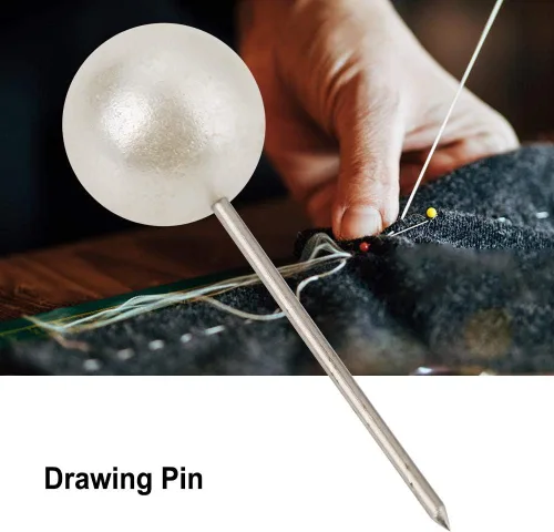 Miniatura 9 de Oumefar 200 alfileres de perlas, tachuelas decorativas para el pulgar, redondas, cortas, perlas, bolas de dibujo, alfileres de mapa, caja de costura