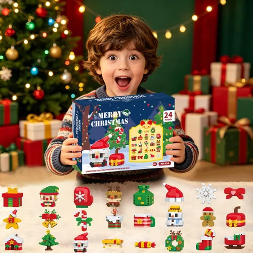 Miniatura 8 de Christmas Advent Calendar 2026 Building Sets Compatible with Lego Christmas 24 Days Countdown Gifts 24 Packs Christmas Model Building Micro Blocks