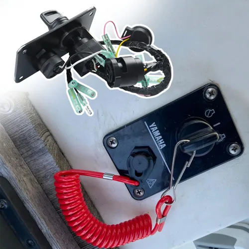 Miniatura 6 de Panel de interruptores principal Conjunto de panel de interruptor de llave de motor Caja de control de encendido y apagado compatible con Yamaha