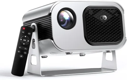 Miniatura 9 de Mini proyector con soporte, soporte 1080P, proyector portátil con WiFi y Bluetooth, proyector de película giratorio de 240° compatible con TV