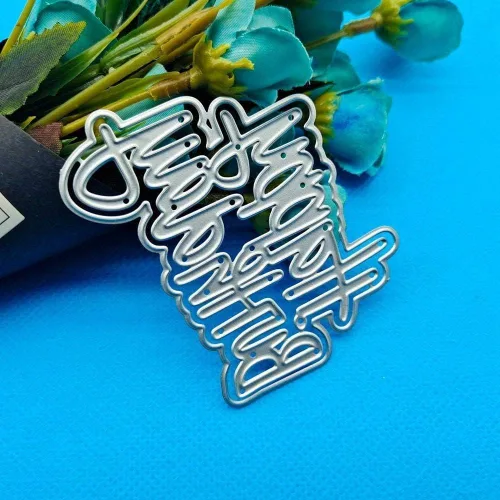 Miniatura 2 de Troqueles de corte de metal de feliz cumpleaños, para álbumes de recortes, álbum de fotos papeCraft para hacer tarjetas, herramienta de grabado