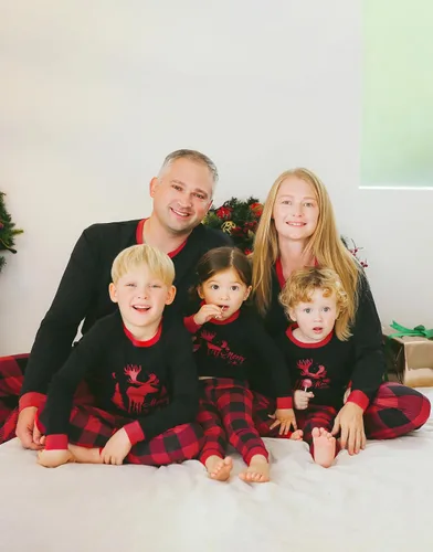 Miniatura 50 de VAENAIT BABY Infant Toddler Kids Adult Couple Family Matching Women Men Christmas Pjs Xmas Holiday Buffalo Plaid Pajama Set