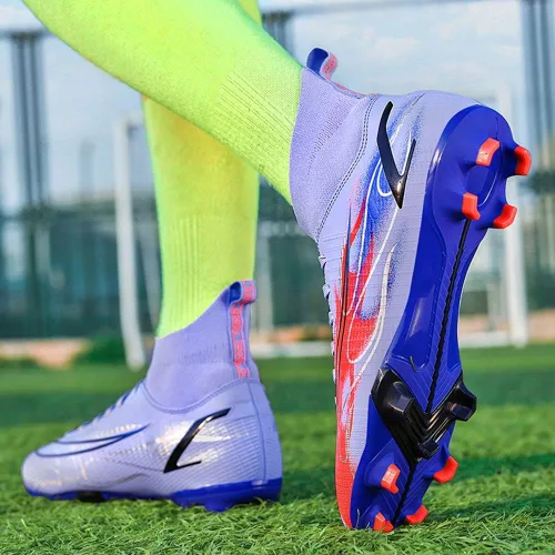 Miniatura 7 de ESXGED Botas de fútbol de alta calidad para mujer, zapatos de fútbol para hombre, zapatos de tacos cómodos para jóvenes, zapatos deportivos