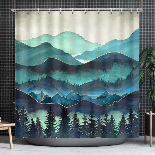 Miniatura 28 de Lokigo - Linda cortina de ducha con conejos, cortinas de ducha divertidas con conejos de Pascua para decoración de baño, cortina de ducha de tela