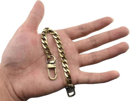 Miniatura 22 de HAHIYO Mini Pochette - Correa de cadena fina y ancha de 0.276 in para LV de 7.9 pulgadas de largo, 7.9 pulgadas de grosor, 0.102 in, oro amarillo
