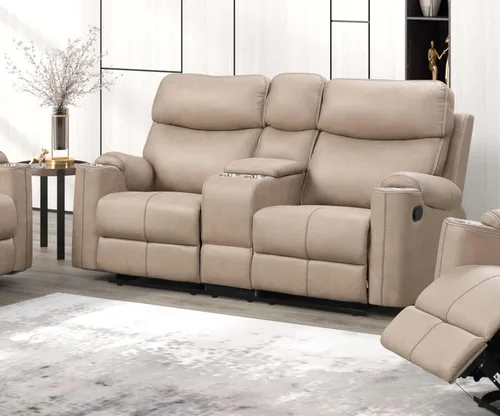 Miniatura 19 de Betsy Furniture Juego de sofá reclinable de microfibra para sala de estar 8007 (topo, sofá+sofá biplaza+sillón reclinable)