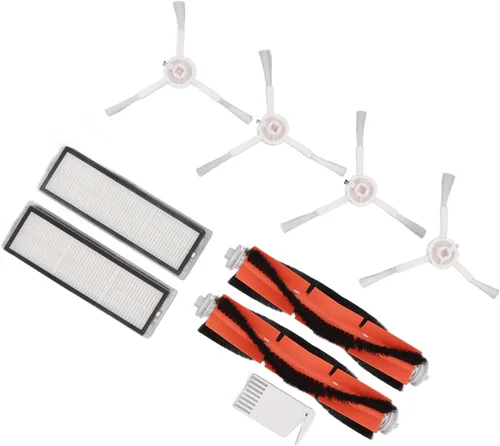 Miniatura 7 de Filtros de cepillo blanco Kit de peine plano para 1C para F9 para 1T para robot aspirador de repuesto, 2 cepillos principales, 2 pantallas