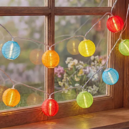 Miniatura 21 de Luces de calabaza de Halloween para exteriores, 2.6 m enchufables, luces de cadena naranjas para decoración de Halloween con 10 luces LED de Jack O