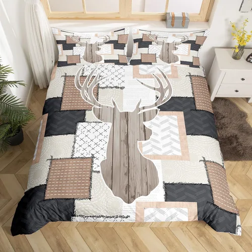 Miniatura 29 de Juego de funda de edredón de elefante bohemio para niños, tamaño individual, juego de ropa de cama de mandala bohemio de 2 piezas para decoración