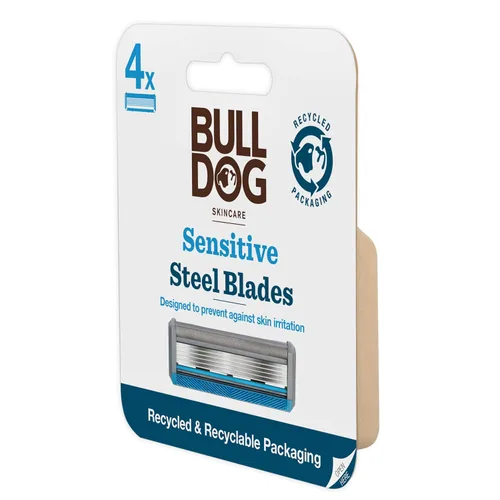Miniatura 2 de Bulldog Cuidado de la piel - Cuchillas de acero sensibles - Recambios de cuchillas de afeitar para hombre - Contiene 4 cabezales de hoja