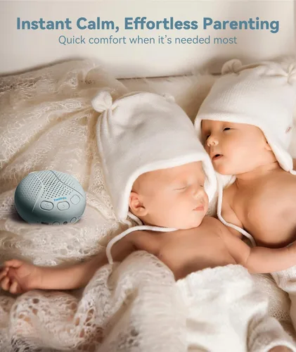 Miniatura 6 de Máquina de ruido blanco para bebés y niños - Chupete de sueño para bebés Máquina de sonido portátil con luz nocturna para guardería 16 sonidos